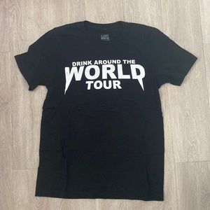 The Lost Bros Drink Around the World tour tshirt black Epcot size Medium